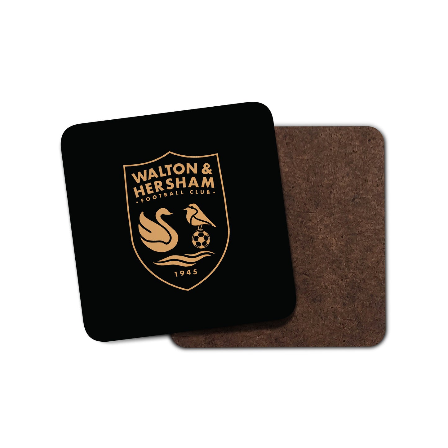 Black anad Gold Crest Coaster