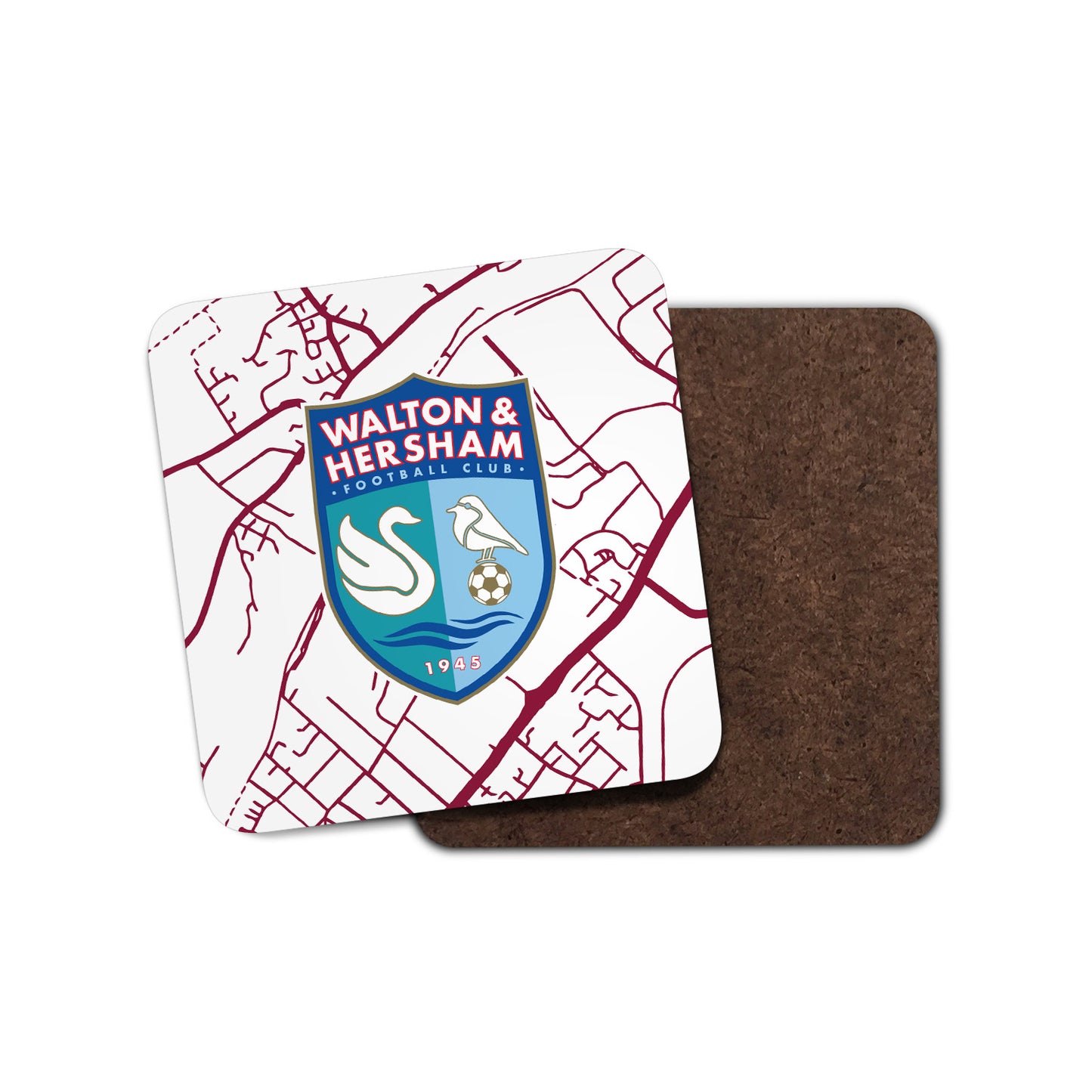 Whie Map Coaster