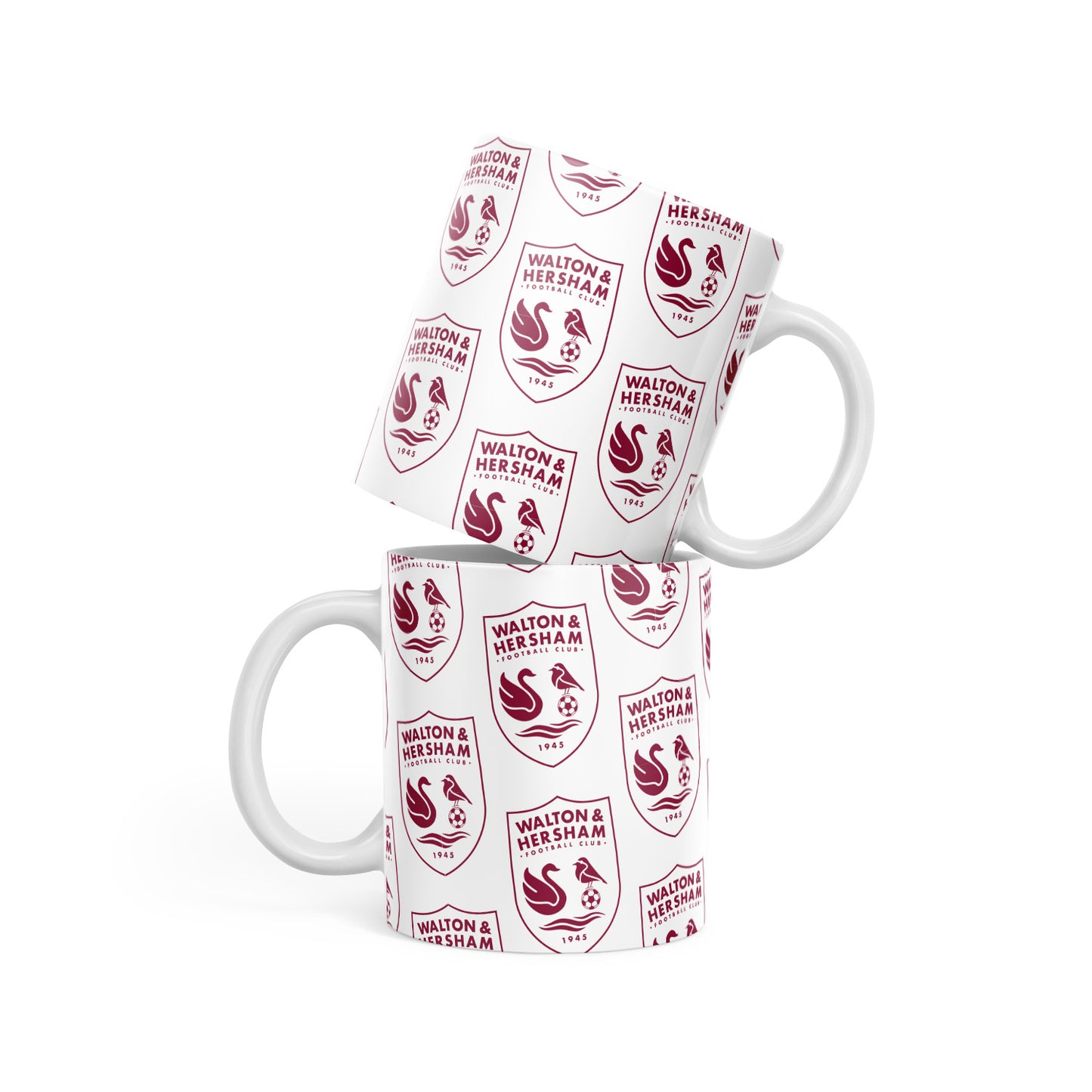 White Repeat Crest 11oz Mug