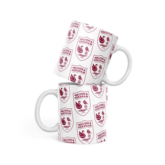 White Repeat Crest 11oz Mug