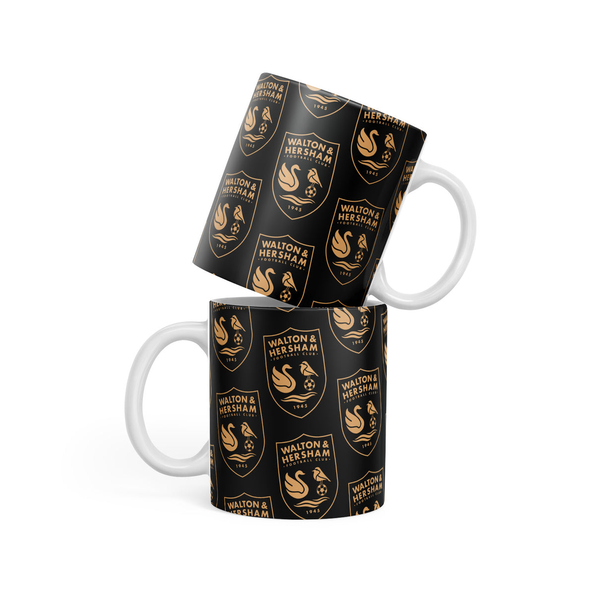 Black and Gold Repeat Crest 11oz Mug